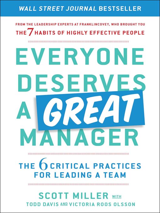 Title details for Everyone Deserves a Great Manager by Scott Jeffrey Miller - Wait list